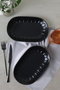 Hermia X00017603 Juego Fuentes Gres Cerámico Negro Mate 15 x 25 cm (2 Piezas) Apto Microondas Lavavajillas